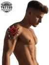 tatouage-ephemere-rose-epaules-discret-elegant tatouage-ephemere-rose-epaules-discret-elegant