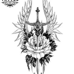 tatouage-ephemere-ailes-epee-design-integre tatouage-ephemere-ailes-epee-design-integre