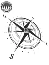 tatouage-ephemere-etoile-boussole-style-nautique