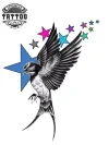 tatouage-ephemere-etoile-oiseau-design-unique