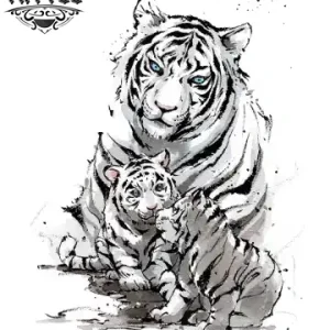 tatouage tigre ephemere famille motif felin temporaire tatouage tigre ephemere famille motif felin temporaire