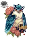 tatouage-ephemere-feminin-hiboux-art-majestueux tatouage-ephemere-feminin-hiboux-art-majestueux