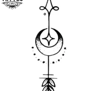 tatouage-ephemere-fleche-soleil-lune-design-unique-tatouage-soleil