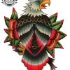 tatouage-ephemere-fleur-aigle-design-unique tatouage-ephemere-fleur-aigle-design-unique