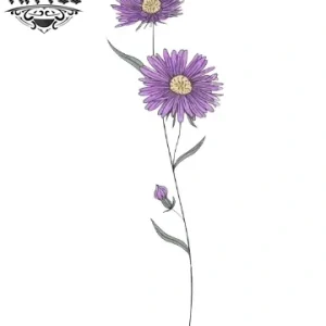 tatouage ephemere fleur aster sur peau tatouage ephemere fleur aster sur peau