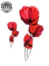 tatouage FLEUR coquelicot temporaire art floral éphémère tatouage FLEUR coquelicot temporaire art floral éphémère