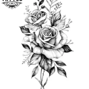 tatouage-fleur-ephemere-feuillage-chic tatouage-fleur-ephemere-feuillage-chic