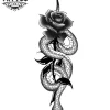 tatouage fleur et serpent éphémère design botanique unique tatouage fleur et serpent éphémère design botanique unique