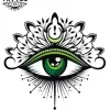 tatouage ephemere fleur yeux design artistique tatouage ephemere fleur yeux design artistique