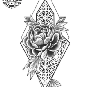 tatouage-fleur-ephemere-geometrique-design-unique tatouage-fleur-ephemere-geometrique-design-unique