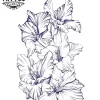 tatouage ephemere fleur glaieul design elegant tatouage ephemere fleur glaieul design elegant