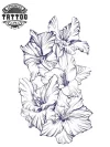 tatouage ephemere fleur glaieul design elegant tatouage ephemere fleur glaieul design elegant