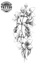 tatouage FLEUR éphémère jasmin floral tendance tatouage FLEUR éphémère jasmin floral tendance