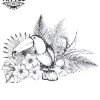 tatouage ephemere fleur jungle design naturel exotique tatouage FLEUR