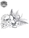 tatouage ephemere fleur jungle design naturel exotique tatouage FLEUR