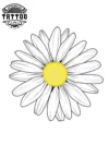 tatouage FLEUR ephemere marguerite resistant facile a appliquer