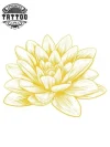 tatouage FLEUR éphémère nénuphar délicate touche naturelle