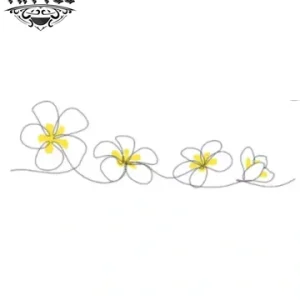 tatouage fleur Orchidée éphémère art corporel élégant
