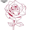 tatouage ephémère fleur origami design unique