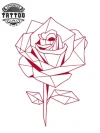 tatouage ephémère fleur origami design unique