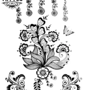 tatouage ephemere fleur papillon design unique tatouage FLEUR tatouage ephemere fleur papillon design unique tatouage FLEUR