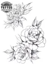 tatouage fleur pivoine éphémère élégant tendance tatouage fleur pivoine éphémère élégant tendance
