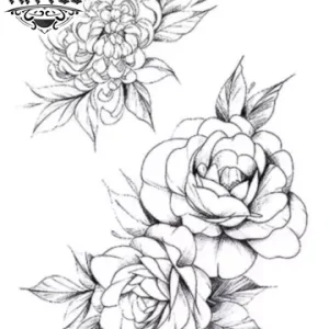 tatouage fleur pivoine éphémère élégant tendance tatouage fleur pivoine éphémère élégant tendance