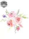 tatouage éphémère fleur design floral minimaliste sans contour tatouage éphémère fleur design floral minimaliste sans contour