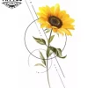 tatouage ephemere fleur de souci tendance peau temporaire tatouage ephemere fleur de souci tendance peau temporaire
