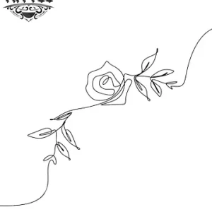 tatouage FLEUR éphémère minimaliste un seul trait design artistique tatouage FLEUR éphémère minimaliste un seul trait design artistique