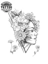 tatouage ephemere visage fleur art floral temporaire tatouage ephemere visage fleur art floral temporaire