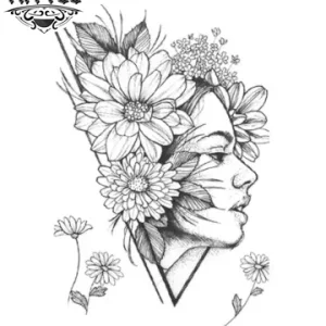 tatouage ephemere visage fleur art floral temporaire tatouage ephemere visage fleur art floral temporaire