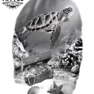 tatouage-ephemere-design-marin-inspire-fonds-marins-tatouage-marin