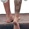 tatouage-mollet-ephemere-geometrique-homme tatouage-mollet-ephemere-geometrique-homme