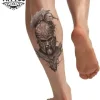 tatouage ephemere gladiateur mollet art corporel temporaire