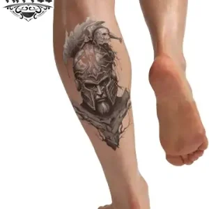 tatouage ephemere gladiateur mollet art corporel temporaire tatouage ephemere gladiateur mollet art corporel temporaire
