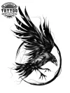 tatouage-corbeau-ephemere-grand-design-noir-temporaire tatouage-corbeau-ephemere-grand-design-noir-temporaire
