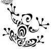 tatouage-ephemere-grenouille-tribal-design-unique tatouage-ephemere-grenouille-tribal-design-unique