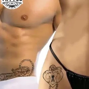 tatouage-ephemere-hanche-couple-design-romantique tatouage-ephemere-hanche-couple-design-romantique