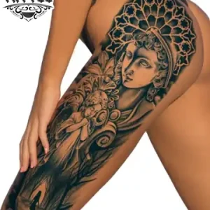 tatouage-ephemere-femme-hanche-cuisse-design-floral tatouage-ephemere-femme-hanche-cuisse-design-floral