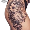 tatouage-ephemere-lion-hanche-elegant-tendance tatouage-ephemere-lion-hanche-elegant-tendance