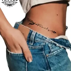 tatouage-ephemere-hanche-plume-delicate-style-elegant tatouage-ephemere-hanche-plume-delicate-style-elegant