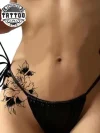 tatouage-hanche-ephemere-rose-floral tatouage-hanche-ephemere-rose-floral