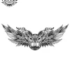 tatouage aile hibou éphémère réaliste ouvert tatouage aile hibou éphémère réaliste ouvert