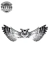 tatouage-ephemere-hibou-aile-ouverte-design-unique tatouage-ephemere-hibou-aile-ouverte-design-unique