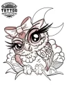 tatouage-ephemere-hiboux-femme-design-unique tatouage-ephemere-hiboux-femme-design-unique