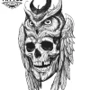 tatouage-ephemere-hibou-japonais-artistique-oriental tatouage-ephemere-hibou-japonais-artistique-oriental