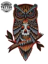 tatouage-ephemere-hiboux-old-school-vintage
