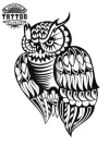tatouage-ephemere-hibou-polynesien-art-corporel-unique tatouage-ephemere-hibou-polynesien-art-corporel-unique