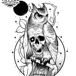tatouage-ephemere-hiboux-tete-de-mort-mystique tatouage-ephemere-hiboux-tete-de-mort-mystique